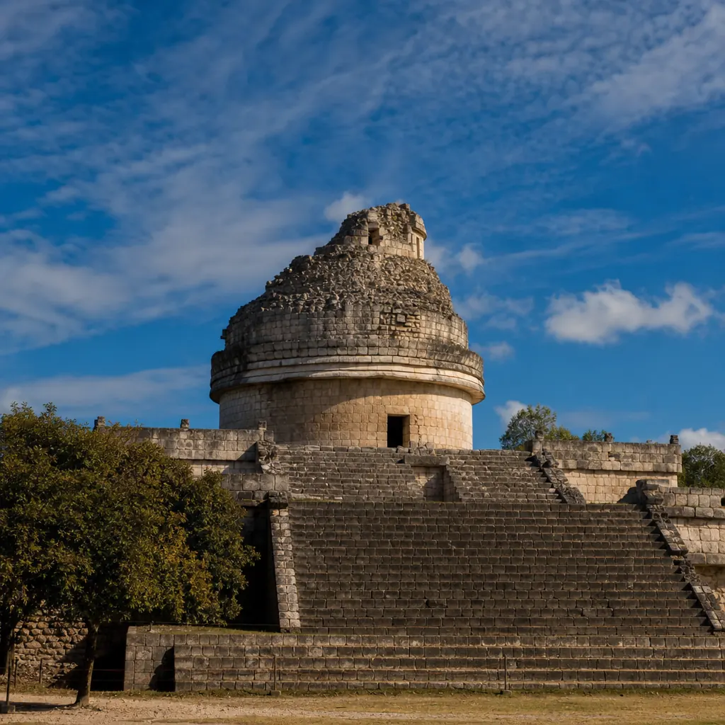 El Caracol observatory at Chichen Itza shown on the Tulum tour page