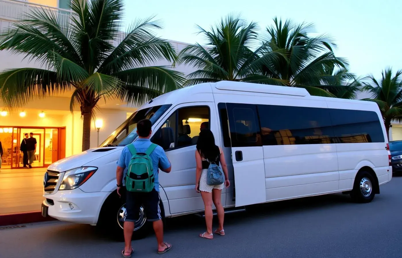 Van de recogida en Playa del Carmen